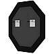 Заказать Зеркало 54х54 см белая кожа с хромом Evoform Octagon BY 7439 в магазине сантехники Santeh-Crystal.ru