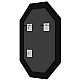 Приобрести Зеркало 55х70 см брашированное серебро Evoform Octagon BY 7425 в магазине сантехники Santeh-Crystal.ru