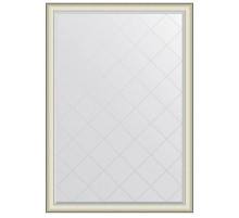 Зеркало 129х184 см белая кожа с хромом Evoform Exclusive-G BY 4576