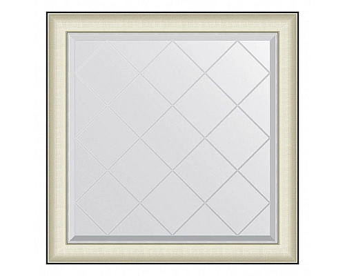 Заказать Зеркало 84х84 см белая кожа с хромом Evoform Exclusive-G BY 4572 в магазине сантехники Santeh-Crystal.ru