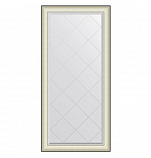 Зеркало 74х157 см белая кожа с хромом Evoform Exclusive-G BY 4571