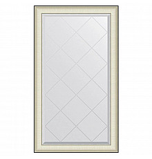 Зеркало 74х129 см белая кожа с хромом Evoform Exclusive-G BY 4570