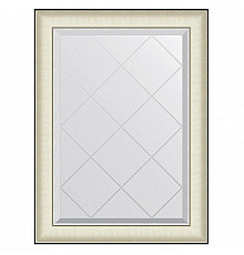 Зеркало 64х87 см белая кожа с хромом Evoform Exclusive-G BY 4567