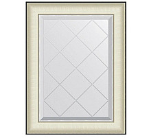 Зеркало 54х72 см белая кожа с хромом Evoform Exclusive-G BY 4565