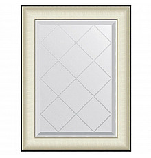 Зеркало 54х72 см белая кожа с хромом Evoform Exclusive-G BY 4565