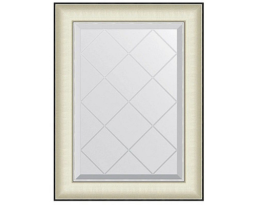 Приобрести Зеркало 54х72 см белая кожа с хромом Evoform Exclusive-G BY 4565 в магазине сантехники Santeh-Crystal.ru