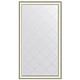 Заказать Зеркало 109х200 см белая кожа с хромом Evoform Exclusive-G floor BY 6394 в магазине сантехники Santeh-Crystal.ru