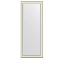 Зеркало напольное 109х200 см белая кожа с хромом Evoform Exclusive floor BY 6192