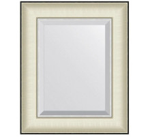 Зеркало 44х54 см белая кожа с хромом Evoform Exclusive BY 7448