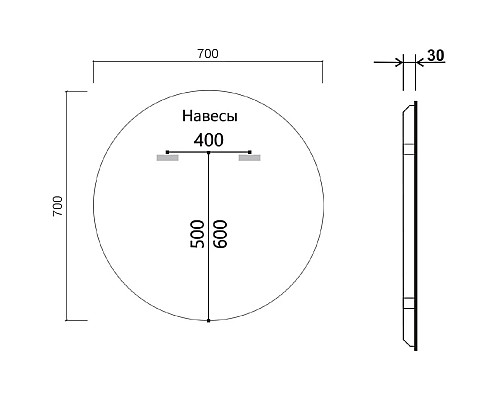 Зеркало 70x70 см Vincea VLM-3DE700 Зеркало 70x70 см Vincea VLM-3DE700