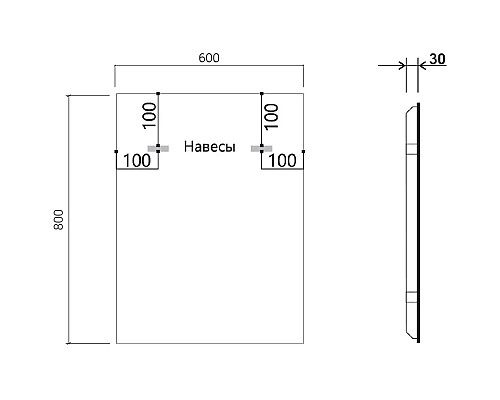 Зеркало 60x80 см Vincea VLM-3VN600-2