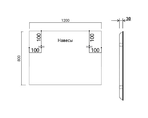 Зеркало 120x80 см Vincea VLM-3VN120-2