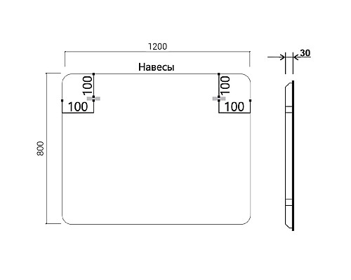Зеркало 120x80 см Vincea VLM-3MA120-2
