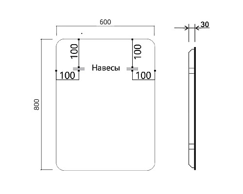 Зеркало 60x80 см Vincea VLM-3VC600