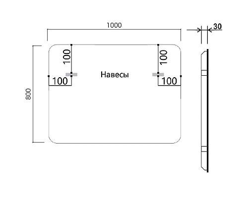 Зеркало 100x80 см Vincea VLM-3VC100-2 Зеркало 100x80 см Vincea VLM-3VC100-2