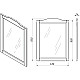 Купить Зеркало 60х83 см магнолия Caprigo Genova 34430-TP800 в магазине сантехники Santeh-Crystal.ru