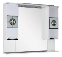 Зеркальный шкаф 105х85 см белый глянец Onika Флорена 210502