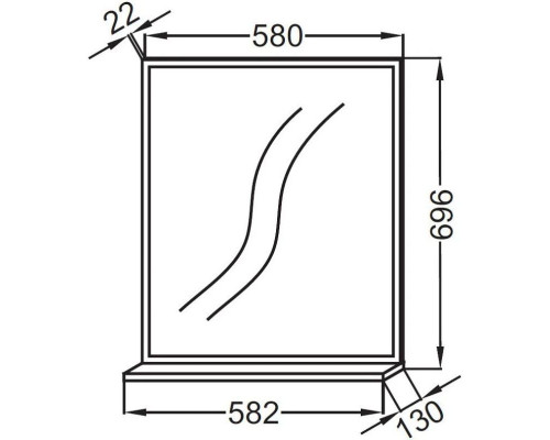 Приобрести Зеркало 58,2х69,6 см белый Jacob Delafon Vivienne EB1596-N18 в магазине сантехники Santeh-Crystal.ru