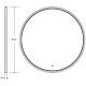 Приобрести Зеркало 100х100 см Cezares Eco CZR-SPC-ECO-1000-LED-TCH в магазине сантехники Santeh-Crystal.ru