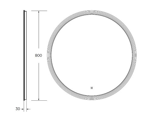 Santeh-Crystal.ru: Зеркало 80х80 см Cezares Eco CZR-SPC-ECO-800-LED-TCH Купить Зеркало 80х80 см Cezares Eco CZR-SPC-ECO-800-LED-TCH в магазине сантехники Santeh-Crystal.ru