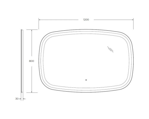 Заказать Зеркало 120х80 см Cezares Molveno CZR-SPC-MOLVENO-1200-800-MOV в магазине сантехники Santeh-Crystal.ru