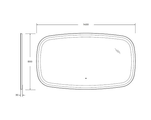 Заказать Зеркало 140х80 см Cezares Molveno CZR-SPC-MOLVENO-1400-800-MOV в магазине сантехники Santeh-Crystal.ru