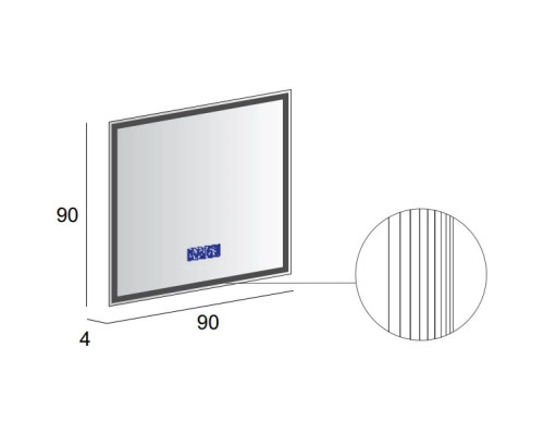 Заказать Зеркало 90х90 см Cezares 45063 в магазине сантехники Santeh-Crystal.ru