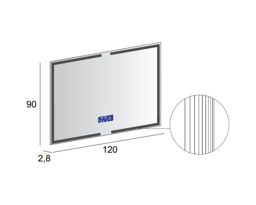Заказать Зеркало 120х90 см Cezares 45064 в магазине сантехники Santeh-Crystal.ru