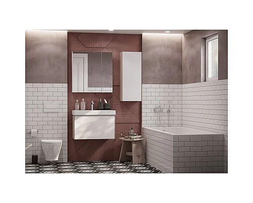 Заказать Зеркальный шкаф 70х70 см белый глянец Акватон Асти 1A263402AX010 в магазине сантехники Santeh-Crystal.ru