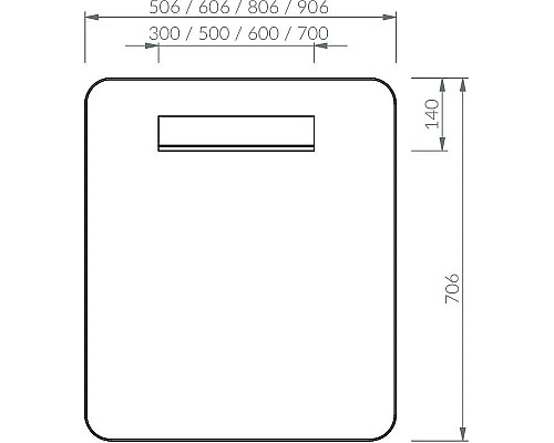 Купить Зеркало 60,6х70,6 см белый Ravak Strip I X000001566 в магазине сантехники Santeh-Crystal.ru