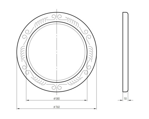 Купить Зеркало 76х76 см серебро Migliore 30915 в магазине сантехники Santeh-Crystal.ru
