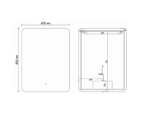 Зеркало 60x80 см Vincea VLM-3BE600