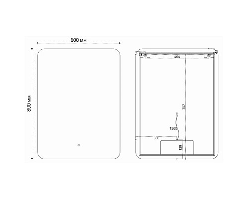 Зеркало 60x80 см Vincea VLM-3BE600-2