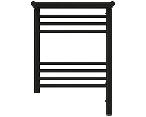 Заказать Полотенцесушитель электрический 500х400 черный матовый МЭМ правый Сунержа Богема с полкой 3.0 31-5807-5040 в магазине сантехники Santeh-Crystal.ru