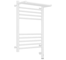 Полотенцесушитель электрический 600х400 белый матовый МЭМ правый Сунержа Богема с полкой 3.0 30-5807-6040