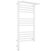 Полотенцесушитель электрический 800х400 белый матовый МЭМ левый Сунержа Богема с полкой 3.0 30-5806-8040
