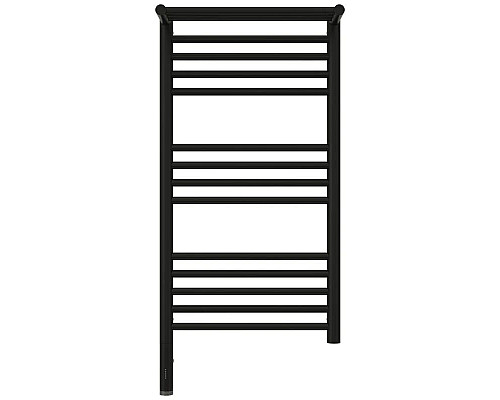 Приобрести Полотенцесушитель электрический 800х400 черный матовый МЭМ левый Сунержа Богема с полкой 3.0 31-5806-8040 в магазине сантехники Santeh-Crystal.ru