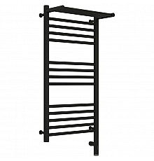 Полотенцесушитель электрический 800х400 черный матовый МЭМ правый Сунержа Богема с полкой 3.0 31-5807-8040