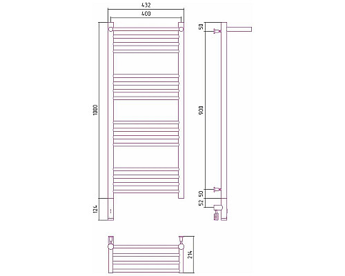 Приобрести Полотенцесушитель электрический 1000х400 белый матовый МЭМ левый Сунержа Богема с полкой 3.0 30-5806-1040 в магазине сантехники Santeh-Crystal.ru