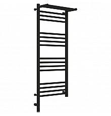 Полотенцесушитель электрический 1000х400 черный матовый МЭМ левый Сунержа Богема с полкой 3.0 31-5806-1040