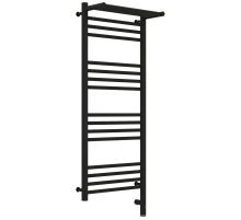 Полотенцесушитель электрический 1000х400 черный матовый МЭМ правый Сунержа Богема с полкой 3.0 31-5807-1040