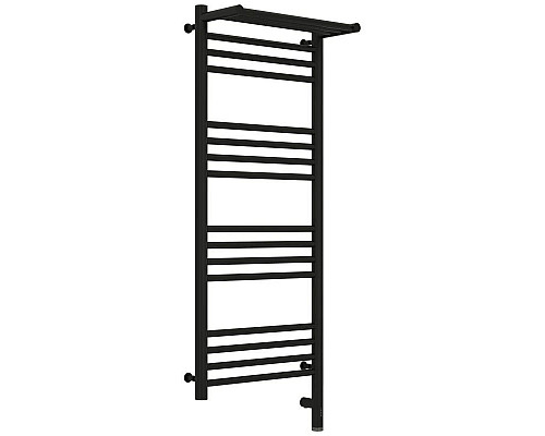 Приобрести Полотенцесушитель электрический 1000х400 черный матовый МЭМ правый Сунержа Богема с полкой 3.0 31-5807-1040 в магазине сантехники Santeh-Crystal.ru