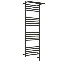 Полотенцесушитель электрический 1200х400 темный титан муар МЭМ правый Сунержа Богема с полкой 3.0 15-5807-1240