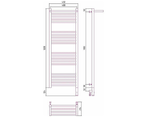 Заказать Полотенцесушитель электрический 1200х400 темный титан муар МЭМ правый Сунержа Богема с полкой 3.0 15-5807-1240 в магазине сантехники Santeh-Crystal.ru