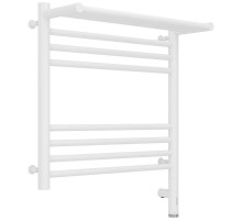 Полотенцесушитель электрический 500х500 белый матовый МЭМ правый Сунержа Богема с полкой 3.0 30-5807-5050