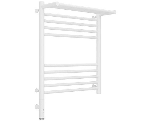 Приобрести Полотенцесушитель электрический 600х500 белый матовый МЭМ левый Сунержа Богема с полкой 3.0 30-5806-6050 в магазине сантехники Santeh-Crystal.ru