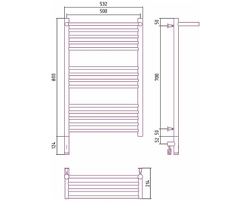 Приобрести Полотенцесушитель электрический 800х500 белый матовый МЭМ левый Сунержа Богема с полкой 3.0 30-5806-8050 в магазине сантехники Santeh-Crystal.ru