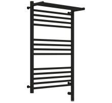 Полотенцесушитель электрический 800х500 черный матовый МЭМ правый Сунержа Богема с полкой 3.0 31-5807-8050