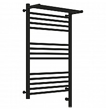 Полотенцесушитель электрический 800х500 черный матовый МЭМ правый Сунержа Богема с полкой 3.0 31-5807-8050