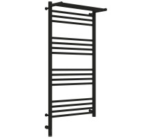 Полотенцесушитель электрический 1000х500 черный матовый МЭМ левый Сунержа Богема с полкой 3.0 31-5806-1050